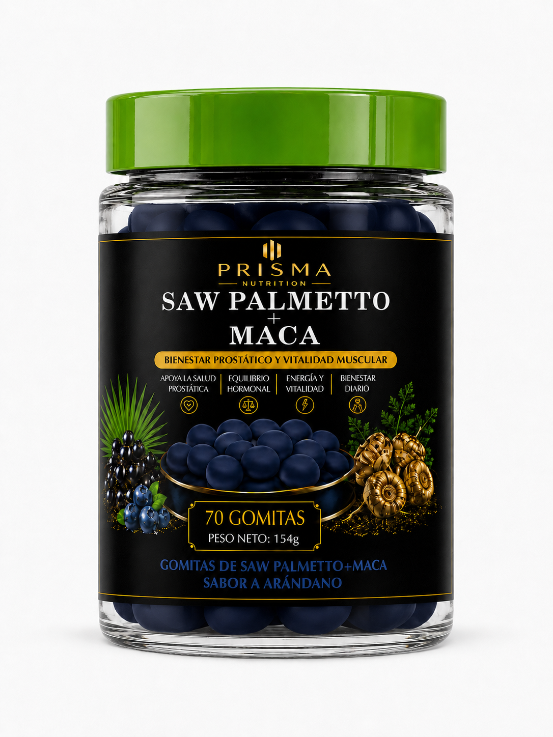GOMITAS DE SAW PALMETTO+MACA PRIME 70UN - PRISMA NUTRITION
